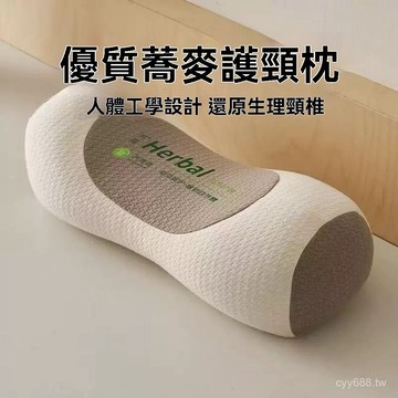臺灣出貨⚡蕎麥枕頭護頸椎睡眠單人助一衹裝枕芯一對成人圓柱腰椎枕專用 Z3BC