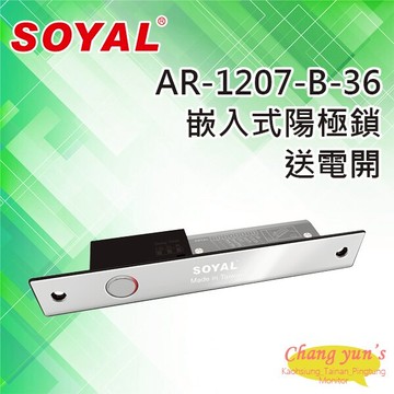 昌運監視器 SOYAL AR-1207-B-36 送電開 陽極鎖 (AR-1207B-36)
