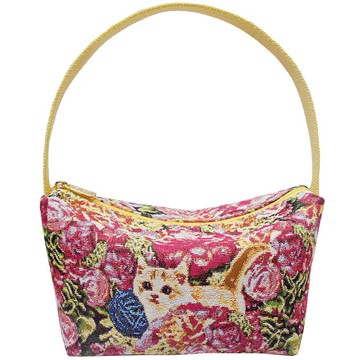 緹花織畫元寶包 躲貓貓 黃