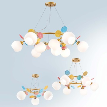 金屬烤漆玻璃吊燈 F122-06-71301、71302、71303