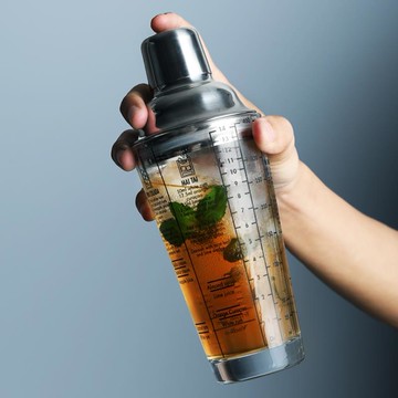 雪克杯調奶茶工具專用酒吧調酒器具玻璃酒具手搖雞尾搖酒壺套裝