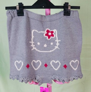 【震撼精品百貨】Hello Kitty 凱蒂貓~針織短褲_灰