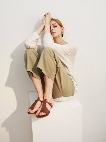 T031 flip flop slip brown sandal