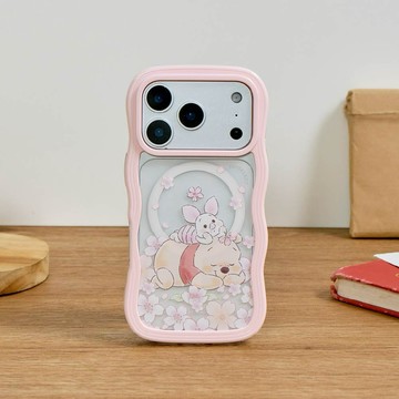 【TOYSELECT】Disney小熊維尼-趴睡花地雲朵波波MagSafe iPhone手機殼