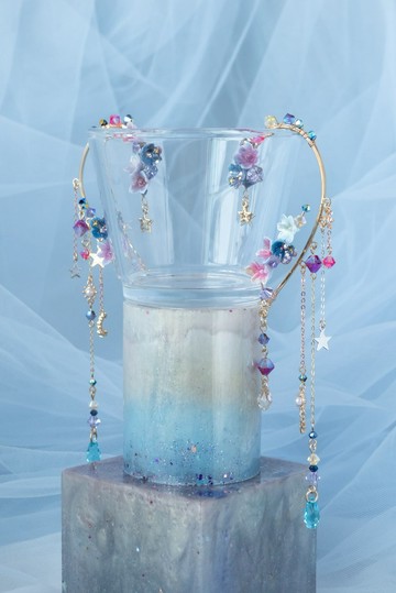 Valeria 婓夜 : 流星雨繁花鍍金耳勾