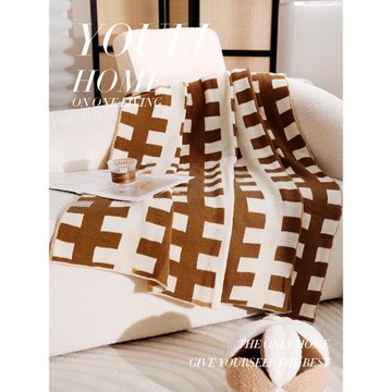 輕奢高級感針織毯辦室沙發空調毯針織毯毛毯床上床尾巾搭毯披肩