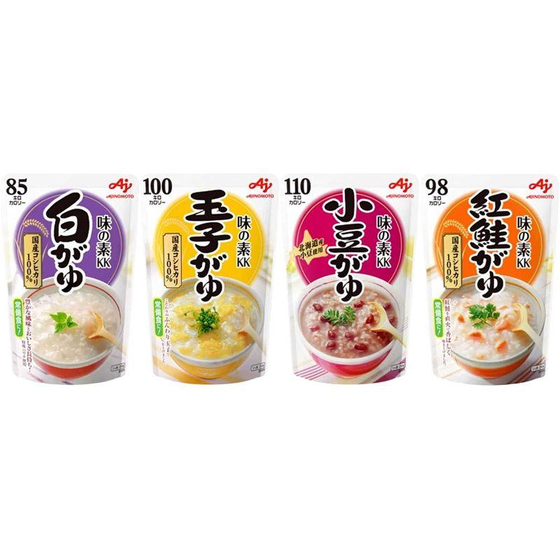 味の素KK おかゆ 白がゆ250g、玉子がゆ250g、小豆がゆ250g、紅鮭がゆ250g 4種アソート 各2個セット