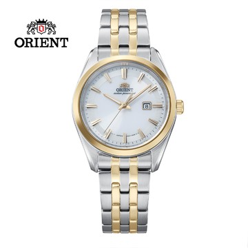 ORIENT 東方錶 DATE 系列 太陽能經典腕錶 鋼帶款 白色 RA-WG0601S - 32.1 mm