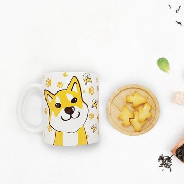 自創寵物犬貓圖樣 馬克杯 / 咖啡杯 / 陶瓷吸水杯墊 (多圖樣可選)