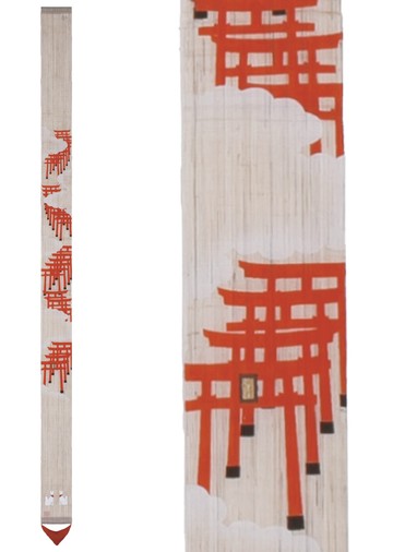 牆面裝飾藝品 京都手繪細亞麻吊飾-千本鳥居(Tsj-012)