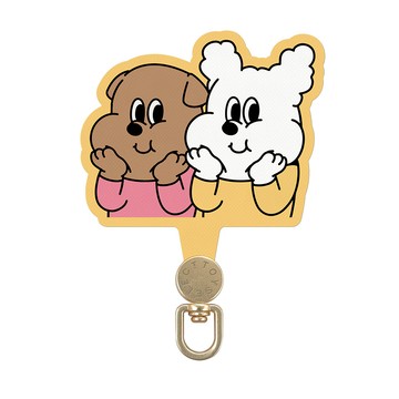 【TOYSELECT】1107萌趣托腮旋轉手機掛片/夾片