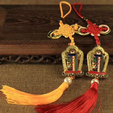 佛教精品鏤空雙面彩繪藏密十相自在佛像汽車家居室掛件掛飾特價