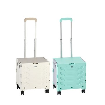 THELOOK萬向輪多功能折疊購物手拉車/38L/ I1103/綠/台