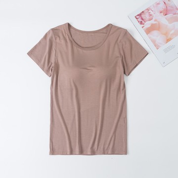 莫代爾柔軟涼感Bra T-卡其色