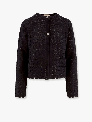 Embroidered cotton cardigan - SEMICOUTURE - gender_Woman