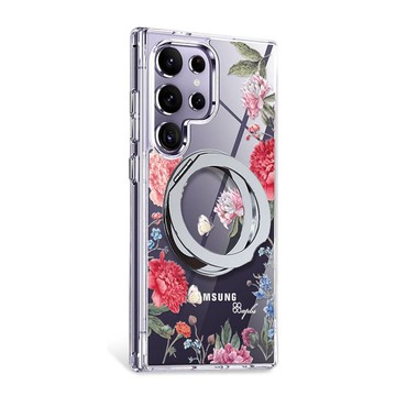 apbs S25/S24/A56/Flip7系列 軍規360旋轉磁吸立架手機殼-四季-夏