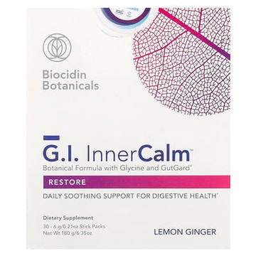 Biocidin Botanicals, 胃腸道Inner Calm™，檸檬薑味，30 片，每片 0.21 盎司（6 克）。