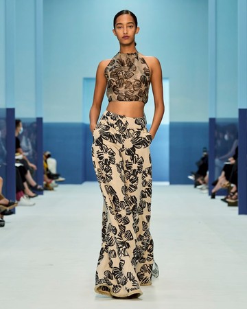 Max Mara Shaila silk crop top