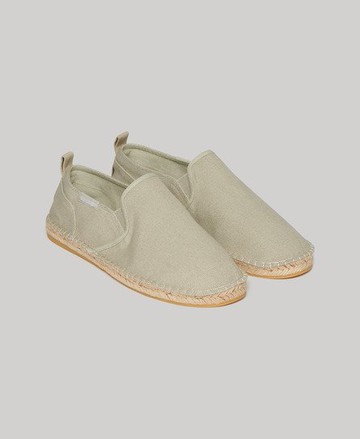 Superdry Men's Men's Canvas Espadrille Shoes Beige / Stone Brown - Size: 11 Size: 12