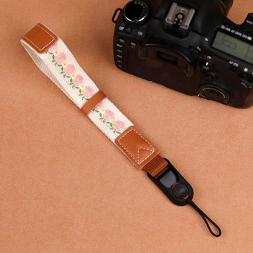原創粉色小花相機腕帶快拆手繩單反微單手腕帶適用尼康富士佳能