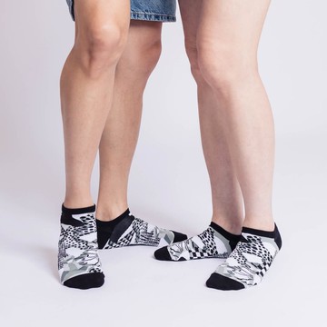 【錦源興】消波塊抗菌踝襪 (黑) l 襪子 台灣製 運動襪 印花