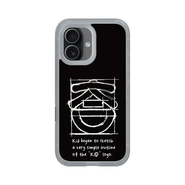 iPhone 17 AirX 流變灰 - KID - KID笑臉-草稿素描款