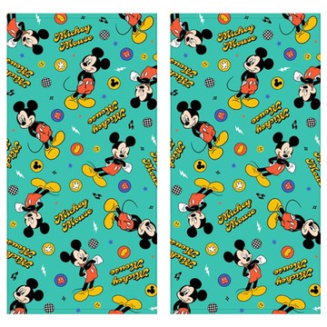 Disney 迪士尼 MICKEY MOUSE 米奇老鼠 大浴巾 050322 120 x 60cm  米奇 綠色  2條