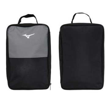 MIZUNO 多功能運動袋-鞋帶 裝備袋 手提 手拿 32TMD26807 黑灰銀