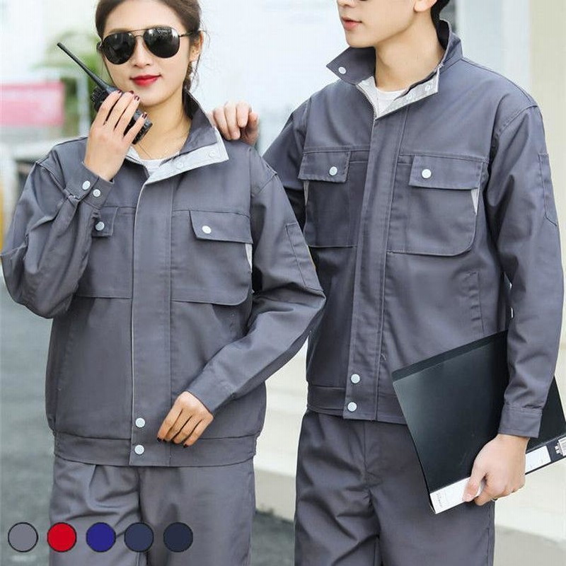 メンズ レディース 作業服 作業着 長袖 上下セット 作業服