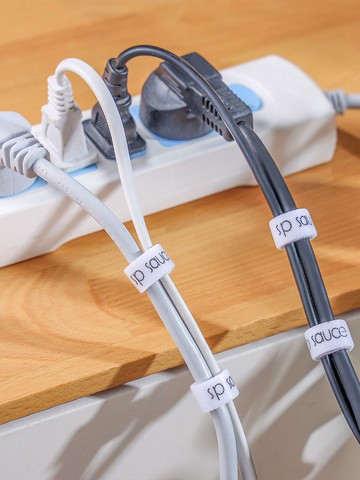 魔術貼理線帶數據線收納充電線扎帶束綁帶電腦整理束集繞線理線器