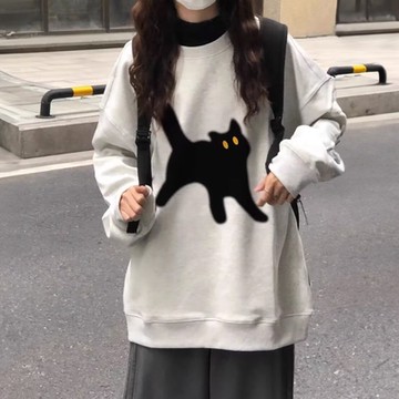 【LANNI 藍尼】現+預 大碼薄款寬鬆卡通上衣(休閒/百搭/大碼)