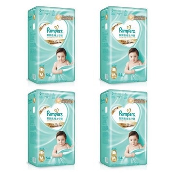 Pampers 極上守護一級幫黏貼M 54片*4包入(箱購)**新舊包裝替換中**