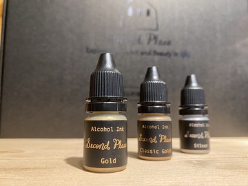 酒精墨水-金屬色-金屬顏料-酒精墨水材料包-Alcohol Ink-3入組