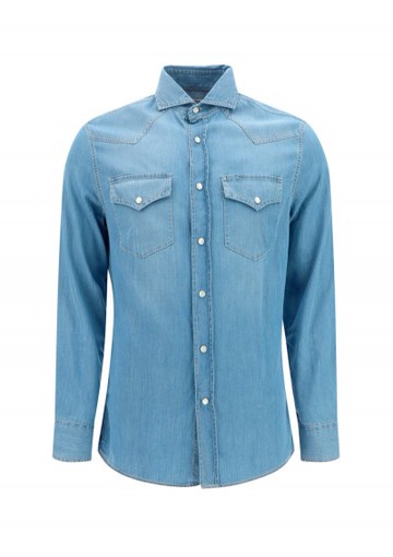 Brunello Cucinelli - Shirt - Mens - Blue
