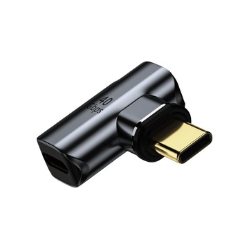 MoZuo USB4 PD100W 40Gb Type-C 8K 60Hz 磁吸轉接頭-側彎頭