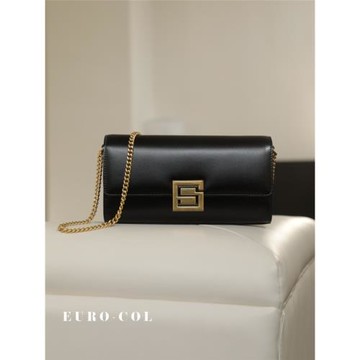 歐尚典高級感鏈條小包包2025新款包包時尚斜挎腋下單肩包百搭真皮