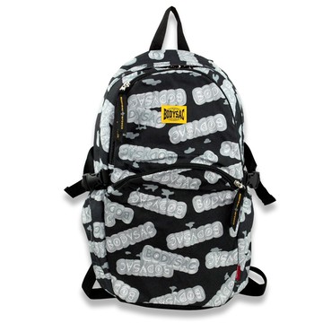 BODYSAC-黑色印花後背包 (b618)