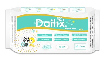 加購價【Dailix】532衛生棉-涼感護墊30片(每日健康檢查乾爽透氣)
