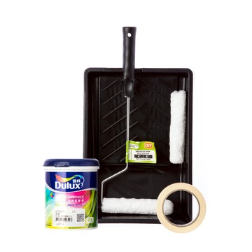 得利調漆臻彩除甲醛乳膠漆1L 曙光青45GY 55/052 + 特力屋塗刷組