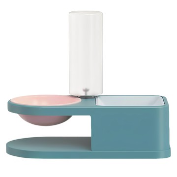 YOGiSSO 寵物自動續水餵食器 600ml容量 10cm高度  藍色  1組