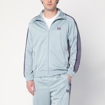 Gray blue/purple zip sweatshirt