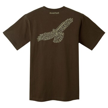 【【蘋果戶外】】mont-bell 2104740 CHOCO 咖啡【純棉Tee】PEAR SKIN COTTON TEE 海鷹 TAKA 短棉T 防曬