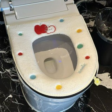 🌟馬桶墊🌟馬桶坐墊四季冬季通用家用坐便器拉鍊防水秋冬紅色加厚墊子結婚馬桶墊 防水坐便墊 馬桶坐墊 坐便套
