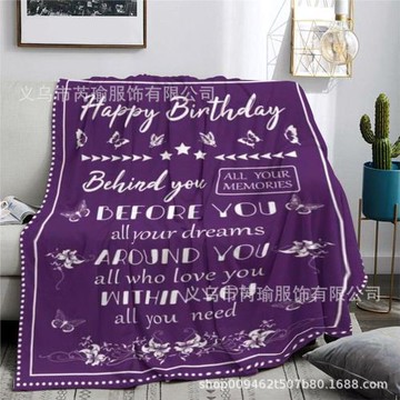跨境爆款印花法蘭絨毛毯空調毯小毯子一件起批雙面絨毛毯小蓋毯