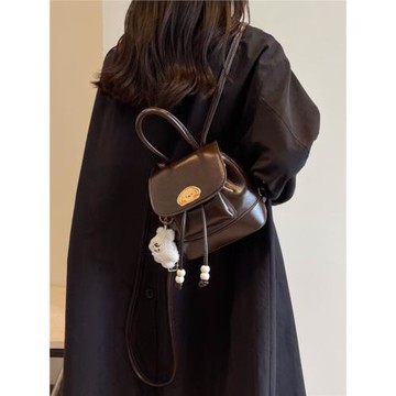 韓國ins復古時尚雙肩包2025新款夏秋少女包包百搭高級感斜挎背包