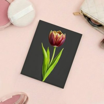 TRON 隨身摺疊鏡 中尺寸 花花草草風 化妝鏡 梳妝鏡 桌面鏡子－鬱金香