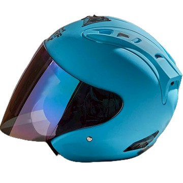 WRF 沃狼 A6 素色 消光天空藍 R帽 內襯全可拆 透氣 抗UV40+ 快速插扣 安全帽  半罩