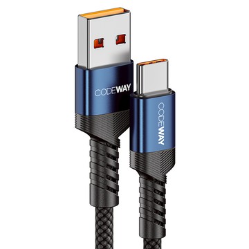 CODEWAY USB-A-USB-C針高速傳輸充電線  藍色  3m  1條