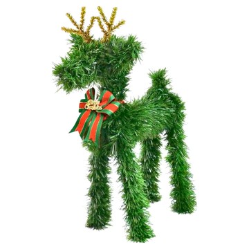 摩達客 可愛中型長腿綠色聖誕小鹿擺飾  16吋  綠色  1組