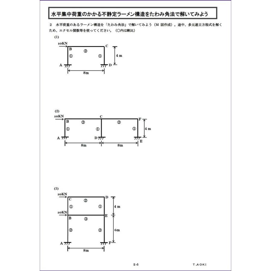 建築構造力学演習問題II〔縮小版〕（たわみ角法・固定モーメント法・Ｄ値法編）／青木 敬